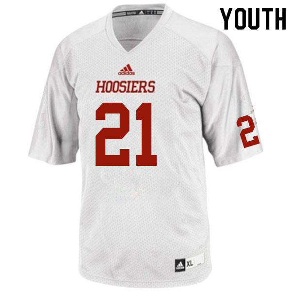 Youth #21 Noah Pierre Indiana Hoosiers College Football Jerseys Sale-White
